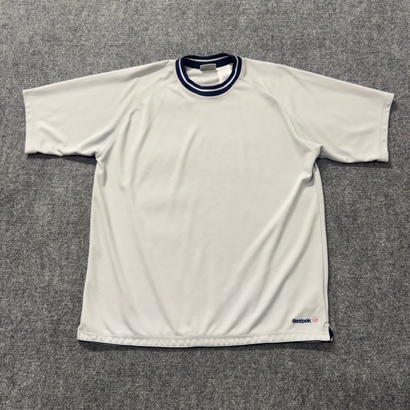 Reebok T-Shirt Men's XL Polyester Active Wear Mesh Gray Vintage - Picture 1 of 6